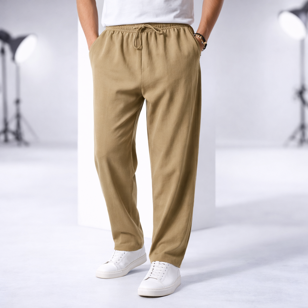 Men's Cotton Drawstring Pants with Deep Pockets | Arden