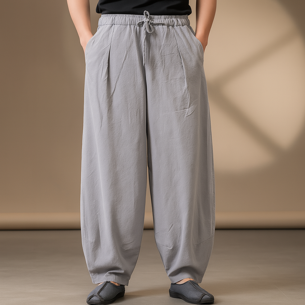 Linen Baggy Pants – Men's Drawstring Casual Trousers | Arden