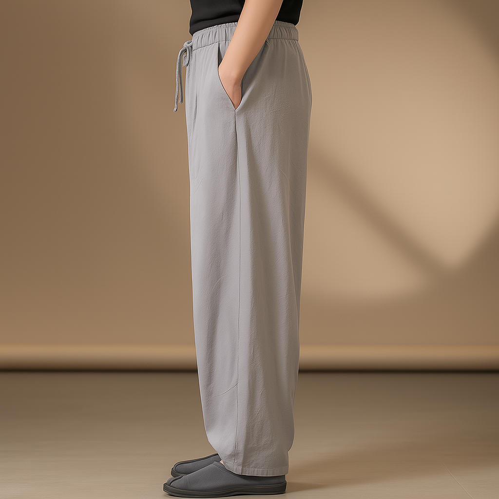 Linen Baggy Pants – Men's Drawstring Casual Trousers | Arden