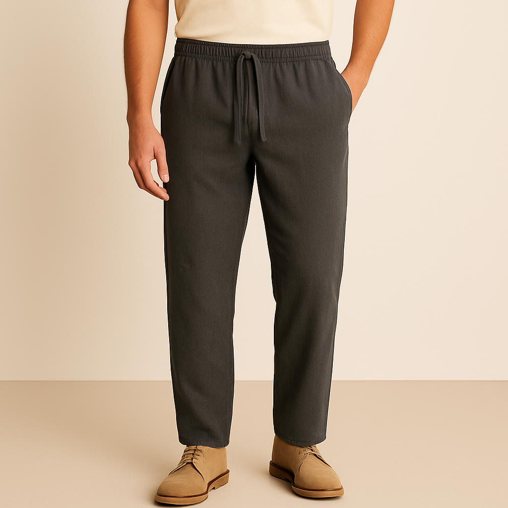 Linen Pants – Men's Casual Drawstring Trousers | Savoni