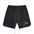 Rhude Letter Embroidered Hip Hop  Casual Split Shorts
