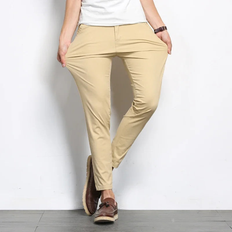 Slim Fit Trousers – Men's Cotton Dress Pants | Savoni