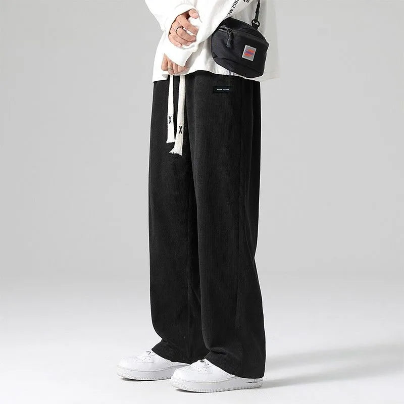 Corduroy Drawstring Sweatpants – Relaxed Fit for Men | Harrison
