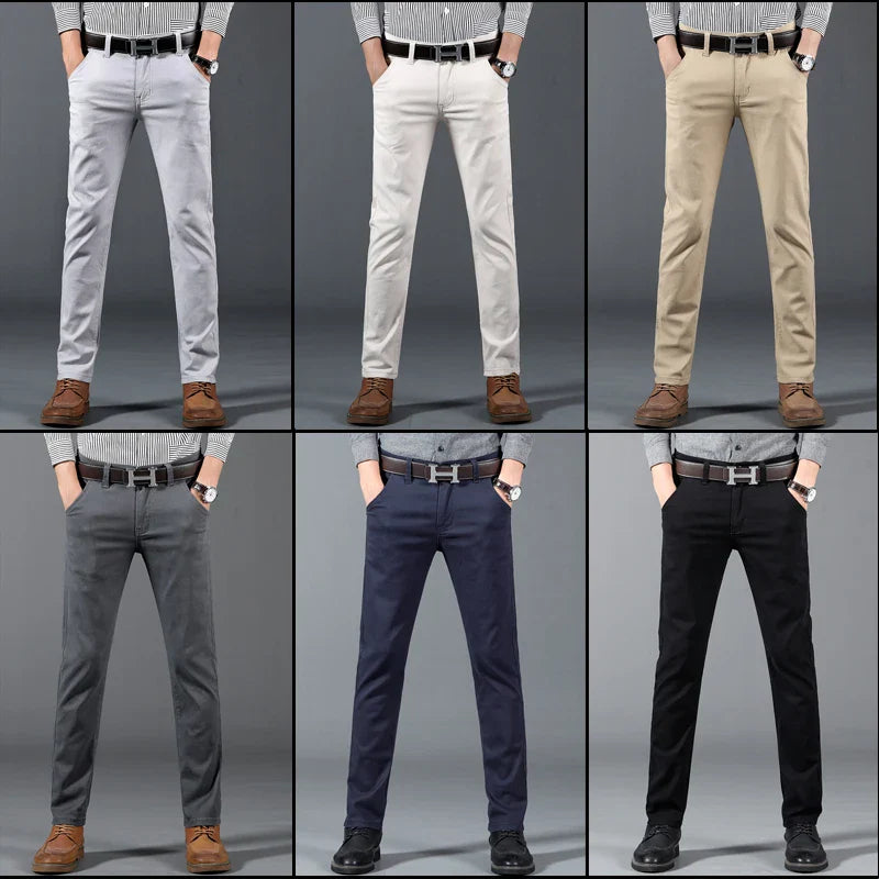 Slim Fit Trousers – Men's Cotton Dress Pants | Savoni