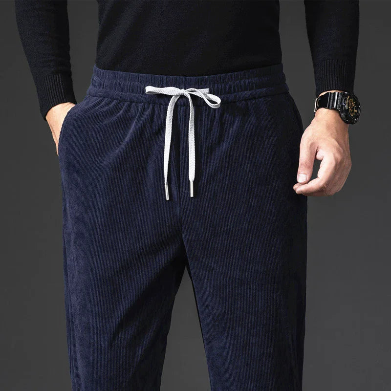 Men's Corduroy Pants with Drawstring | Savoni