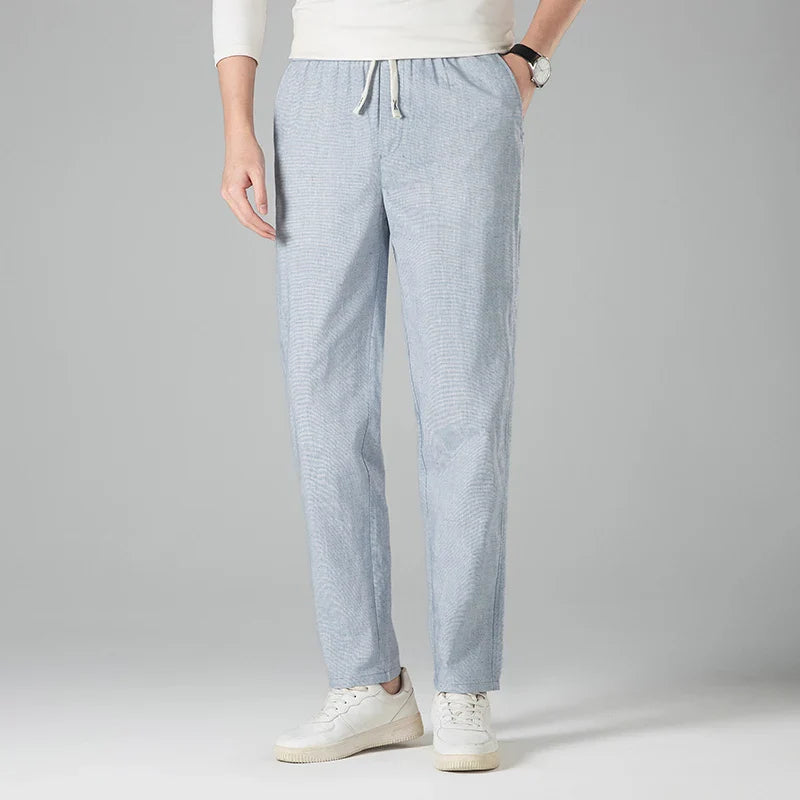 Men's Linen Trousers with Drawstring | Arden