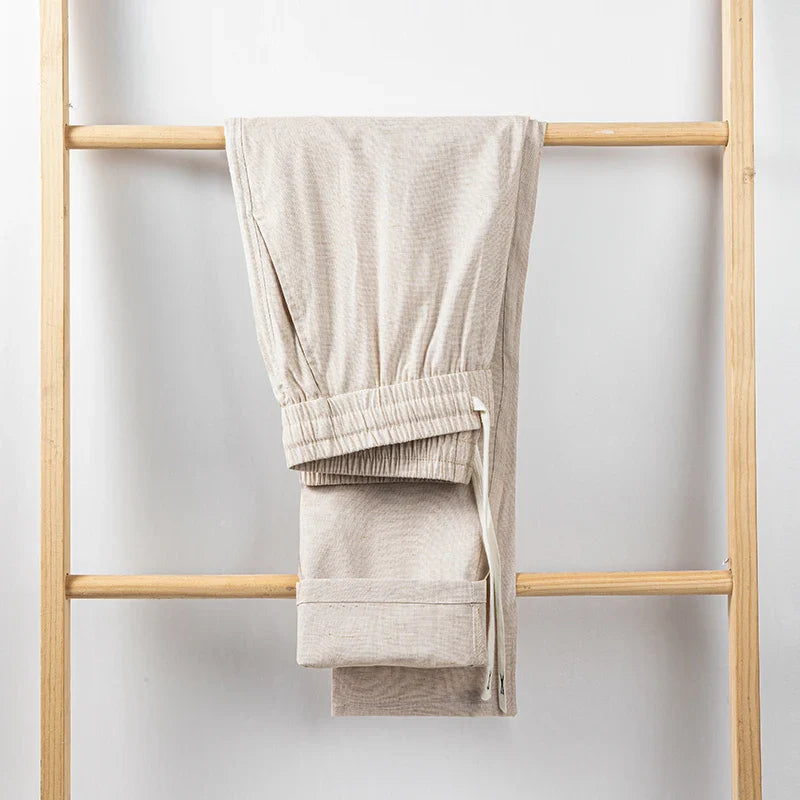 Men's Linen Trousers with Drawstring | Arden