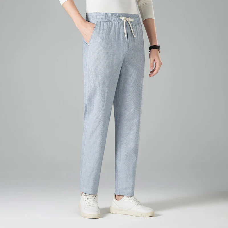 Men's Linen Trousers with Drawstring | Arden