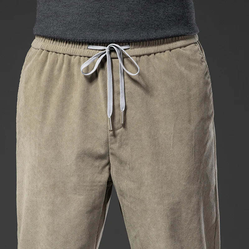 Men's Corduroy Pants with Drawstring | Savoni
