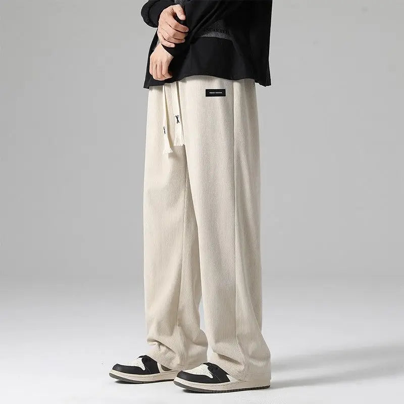 Corduroy Drawstring Sweatpants – Relaxed Fit for Men | Harrison