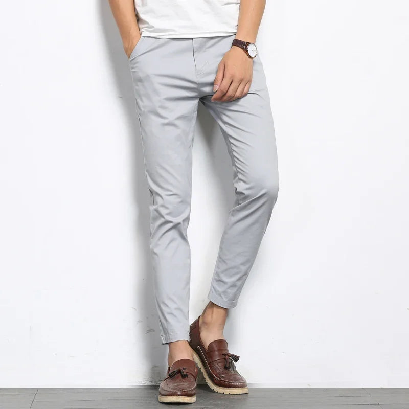 Slim Fit Trousers – Men's Cotton Dress Pants | Savoni